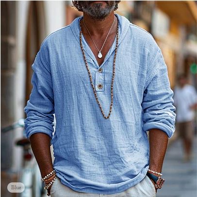 Adrian™ | Let Hør-&-bomulds Skjorte