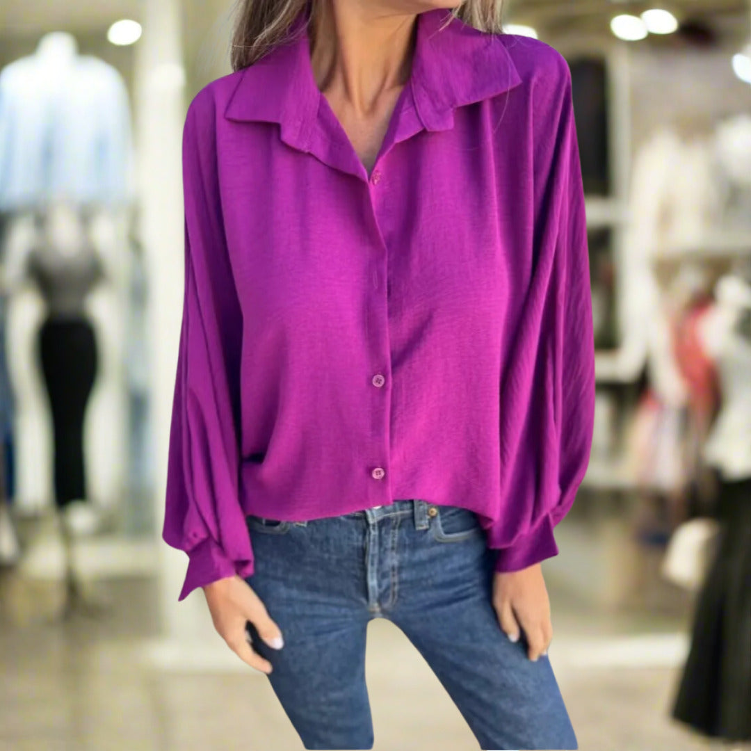 Klassisk skjorte med elegant krave til kvinder