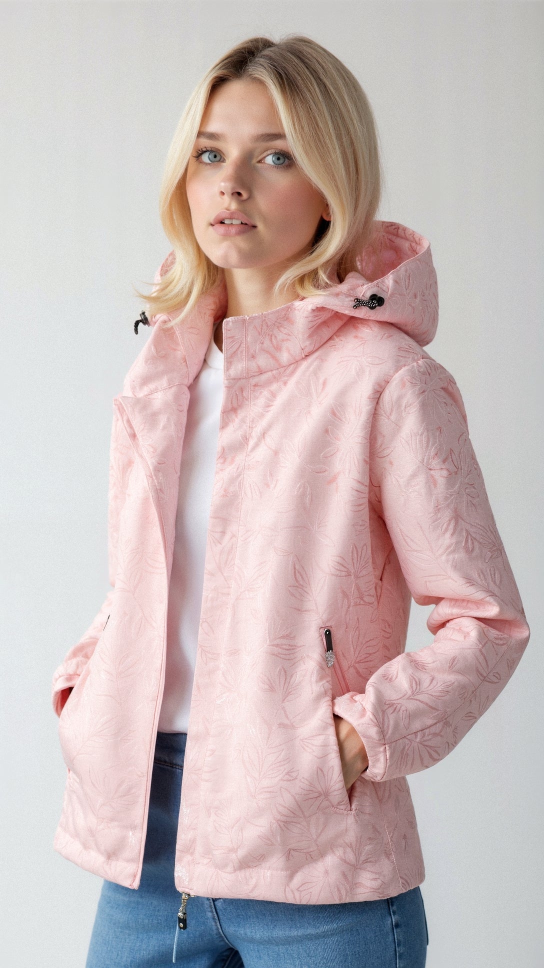 Clara | Regnjakke med Hætte og Print