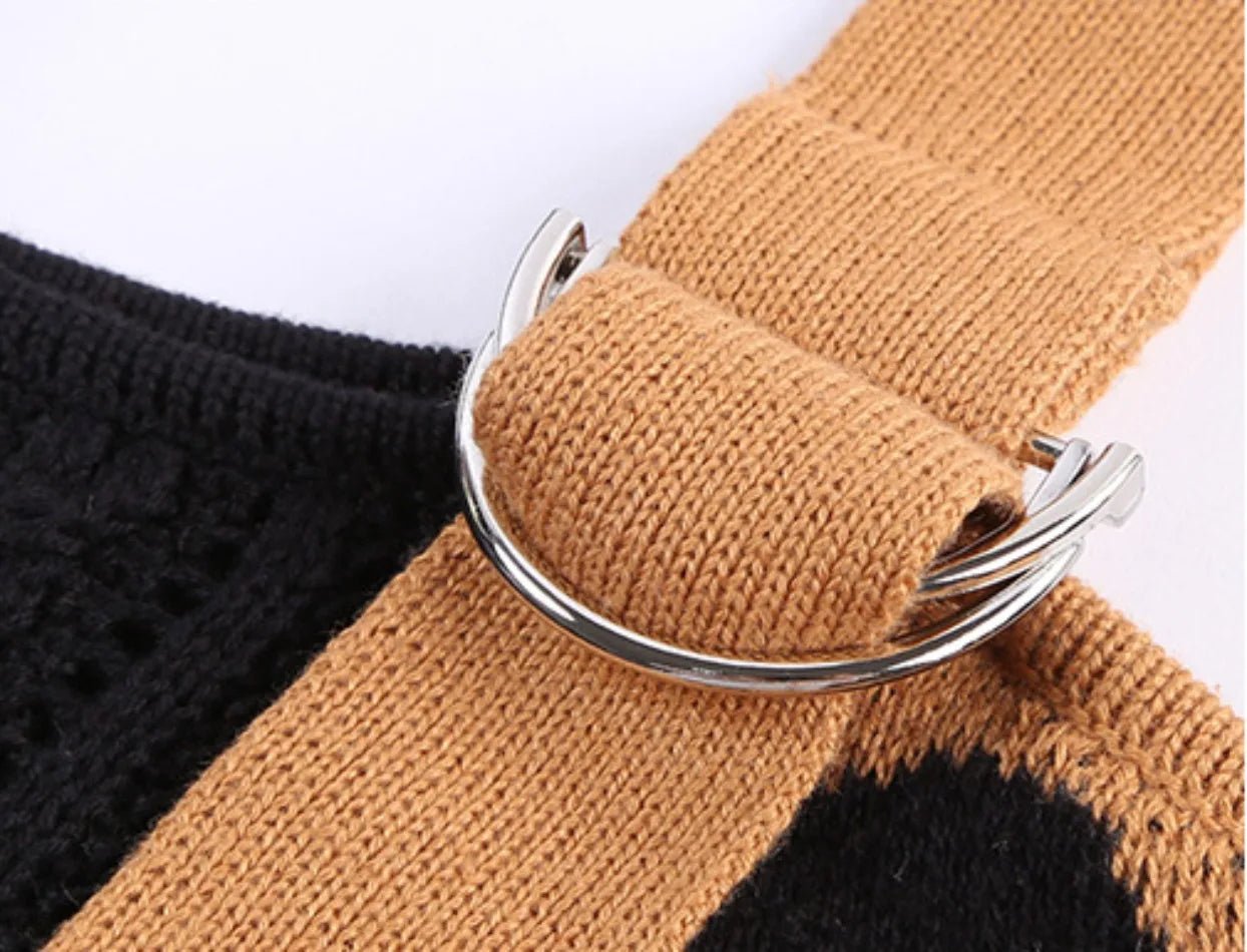 Mette | Vinter Chic Leopard Sweater med Én Skulder