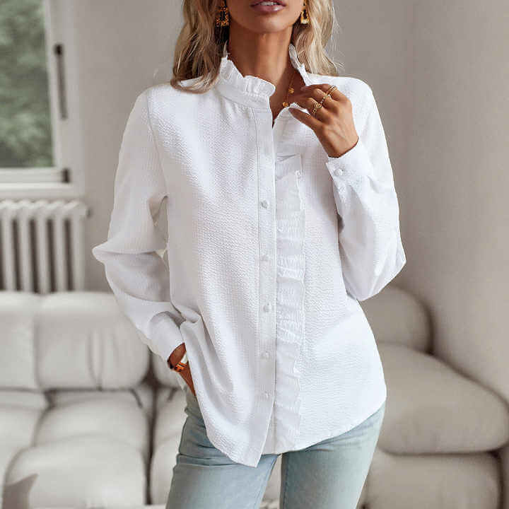 Elegant Damebluse med Lange Ærmer