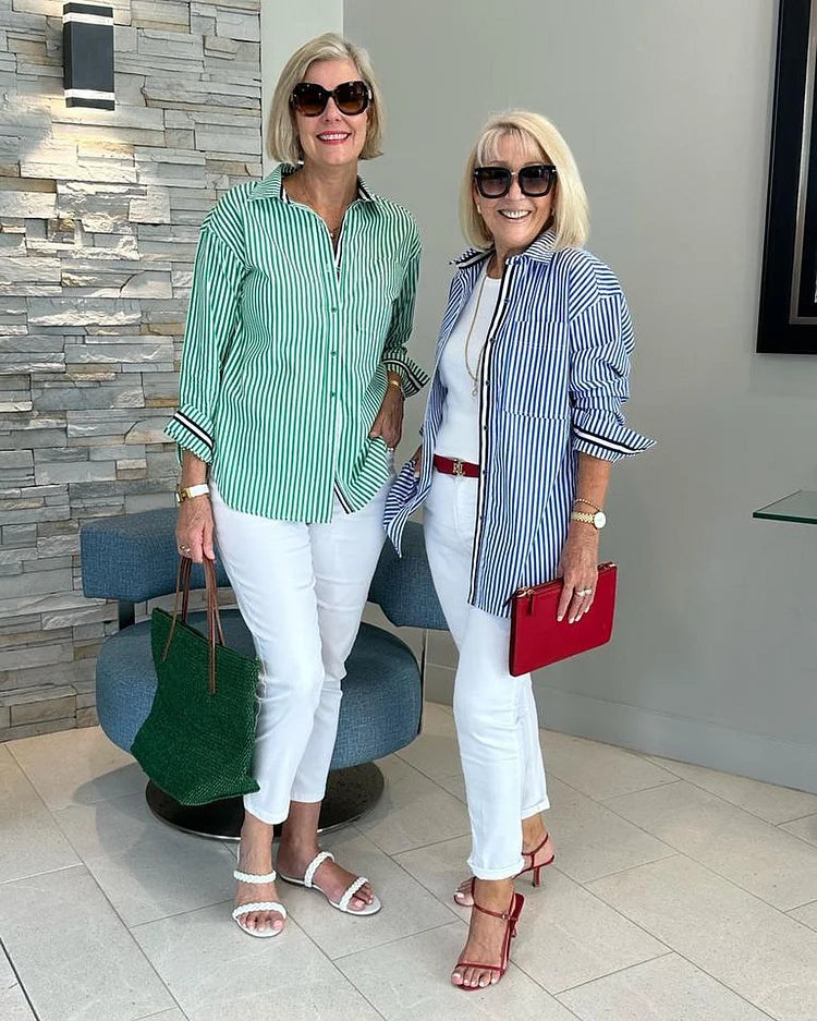 Elegant stribet skjorte til enhver lejlighed