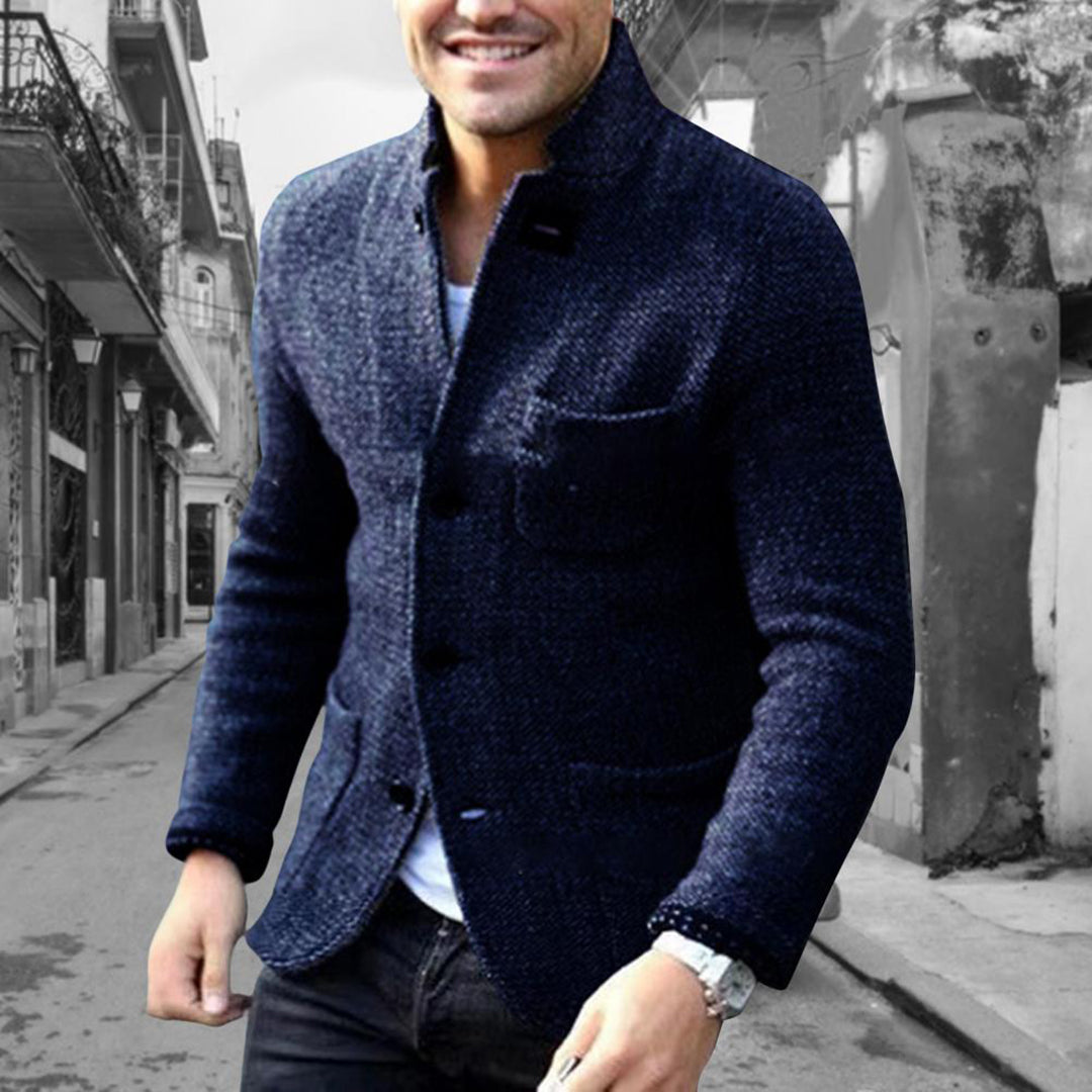 Anders | Cardigan med knapper i casual strik til mænd