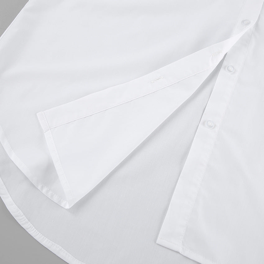 Bomuldsblanding Langærmet Skjorte til Kvinder