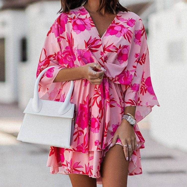 Boheme-inspireret kort kjole til kvinder