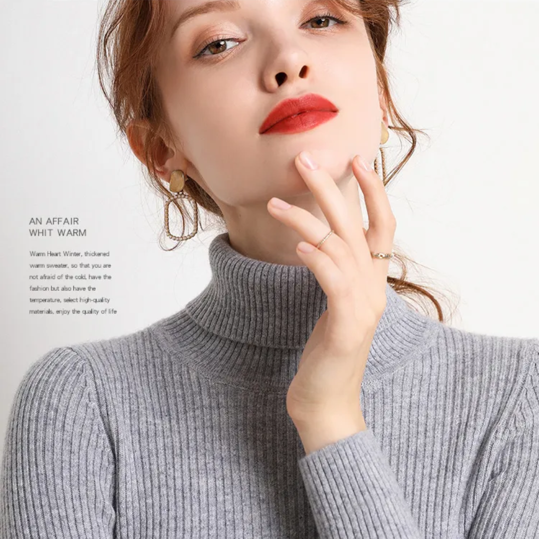 Tove | Vinterklar Cashmere Rullekrave Sweater