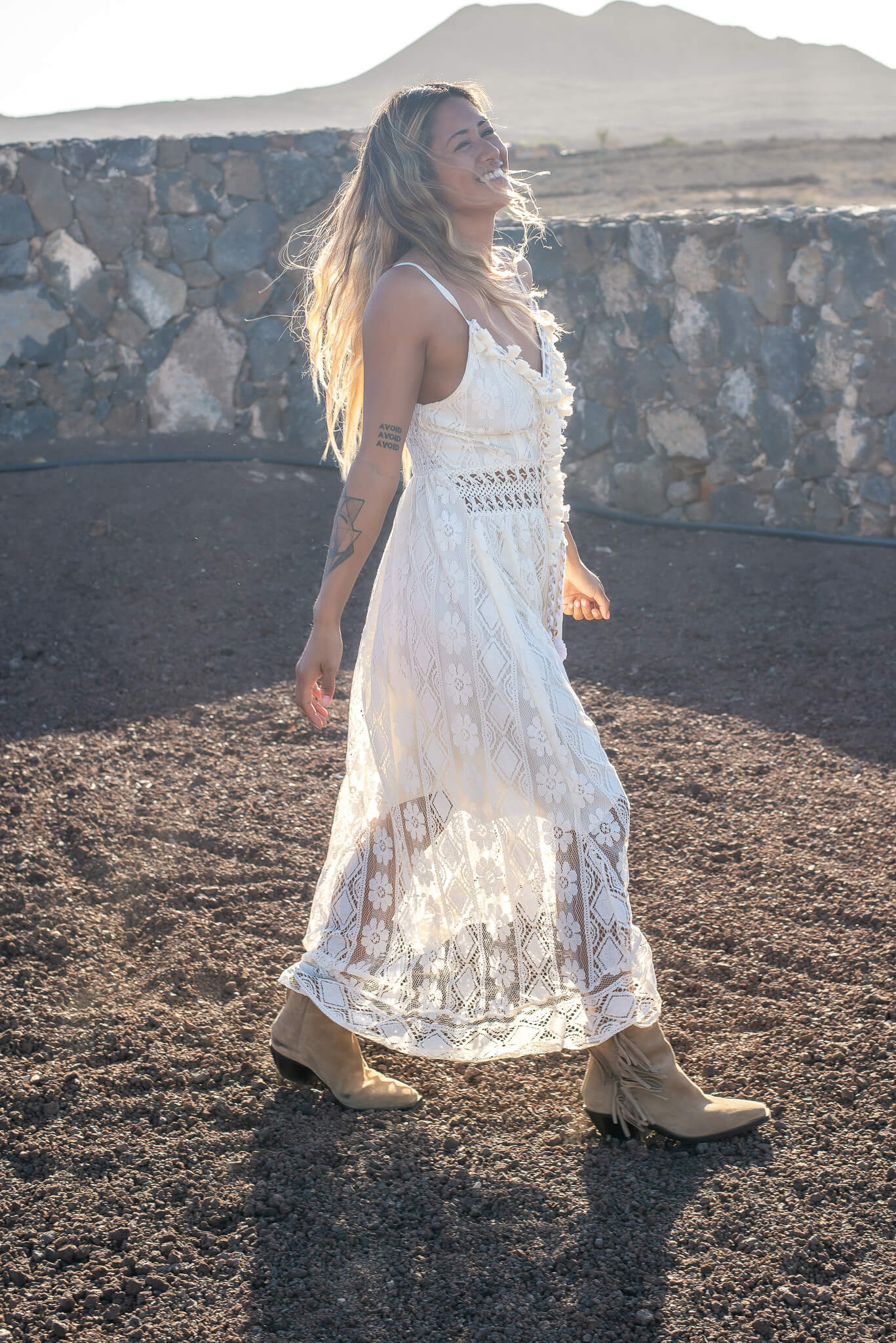 Beryl | Elegant Boho Maxi Kjole til Sommer